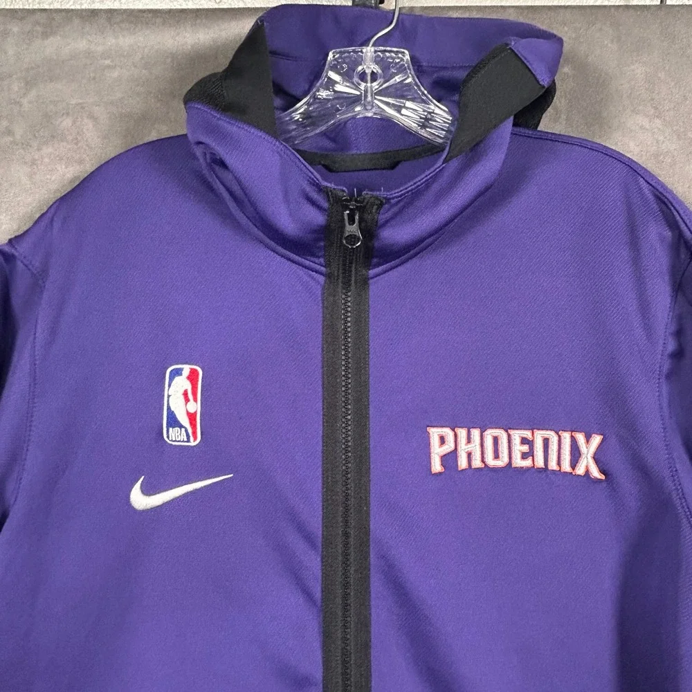 Nike NBA Phoenix Suns Showtime Full-Zip Hoodie Mens Medium Purple Dri-FIT Jacket